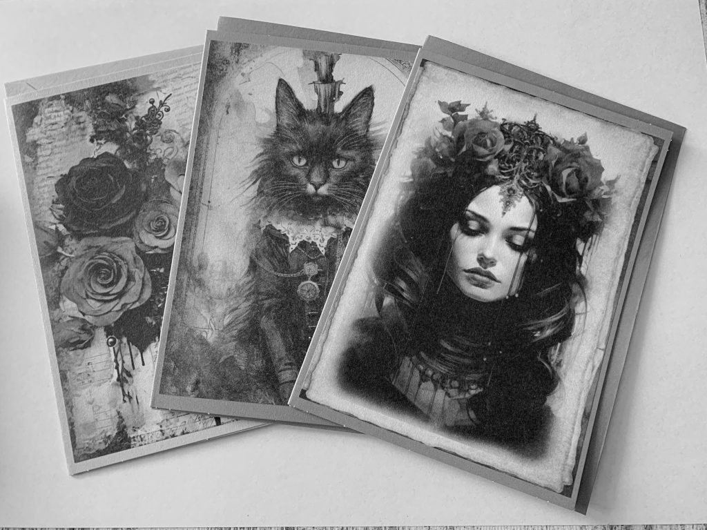 Handgefertigte Gothic-Karte von RSM ART, Motiv 3